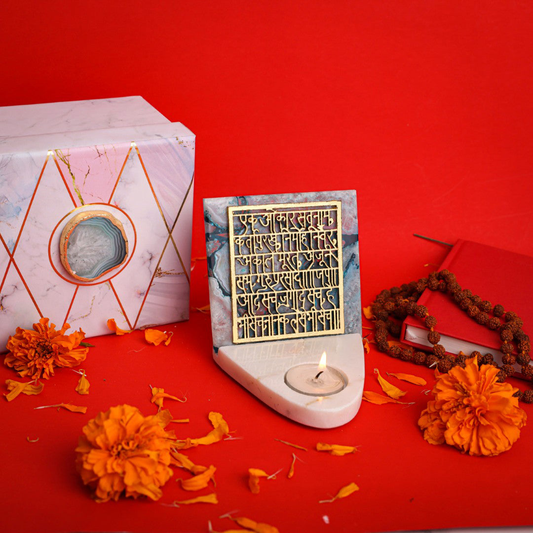 Agate IK ONKAR TeaLight Holder