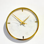 White Marble Square Wall Clock