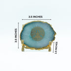 Budha Tree Green Agate Metal Showpeice