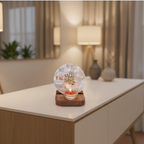 Jai Shree Ram Tea Light Holder Mother of Pearl with Wood Festive