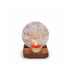 Guruji Tealight Holder Mother of Pearl with Wood