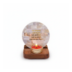 Namokar Mantra  Tea Light Holder Mother of Pearl with Wood