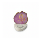 Ganesha Agate with Marble Base Front Side Tealight