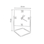 Mother of Pearl Square Desktop Clock With Metal Stand