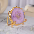 Ik Onkar Mantra Purple Agate Metal Showpeice