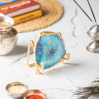 Ik Onkar Mantra Blue Agate Metal Showpeice