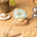 Ik Onkar Mantra Green Agate Metal Showpeice