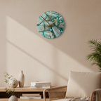 Agate Round Wall Clock - Green