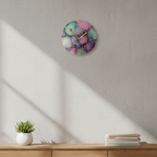 Agate Round Wall Clock - Multicolor