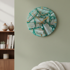 Agate Round Wall Clock - Green