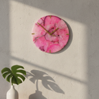 Agate Round Wall Clock - Pink
