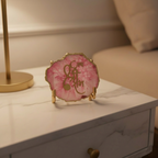 Jai Shree Ram- Pink Agate  Metal Stand