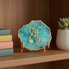 Jai Shree Ram Purple Agate  Metal Stand