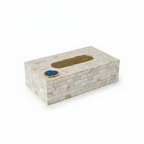 Blue Agate with  Mother of Pearl Tissue Box Holder