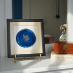 Good Vibes Only Blue Agate Framed Art