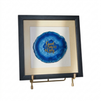 Good Vibes Only Blue Agate Framed Art