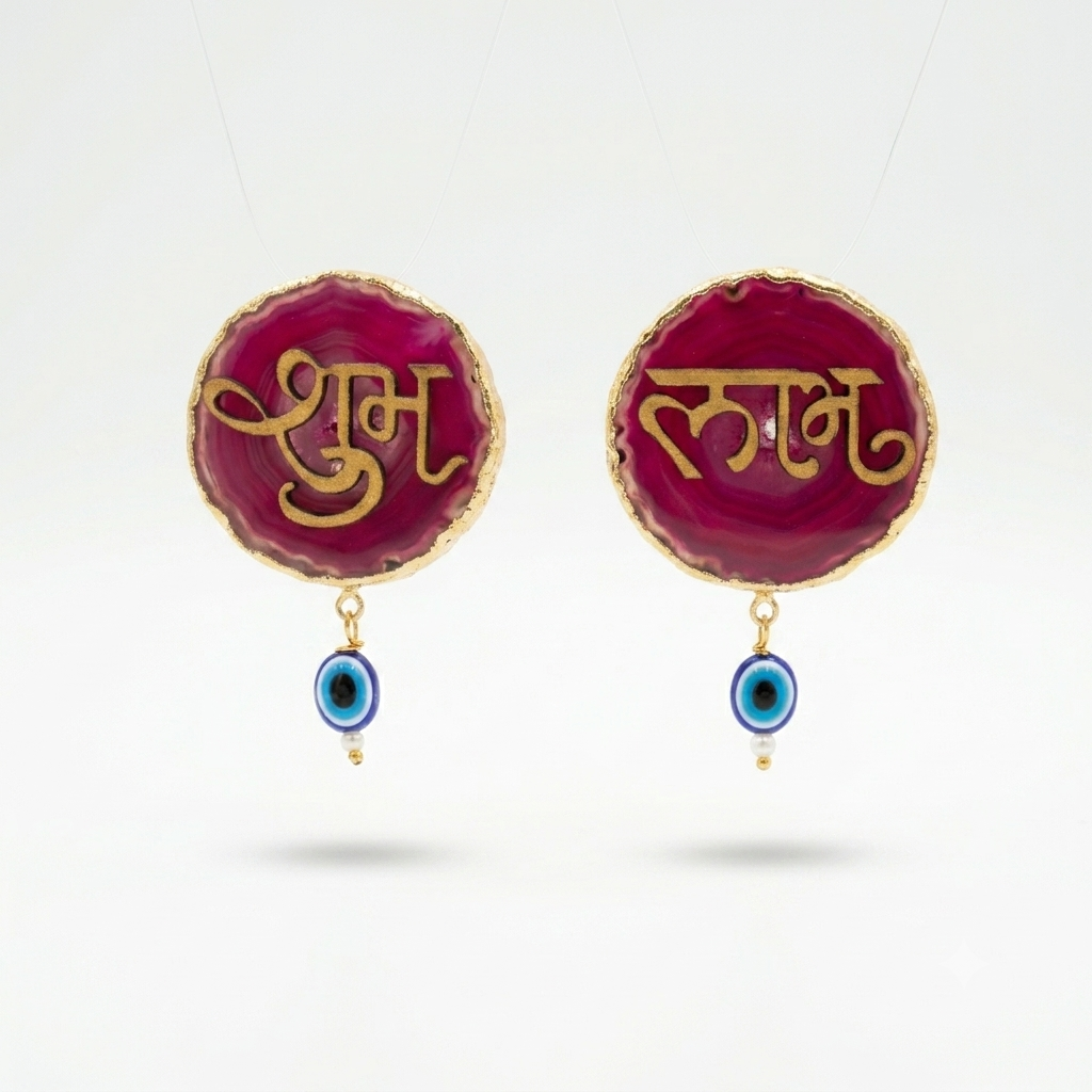 Pink Agate Shubh Labh