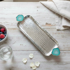 Rectangle Aluminum Tray with Blue Agate