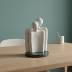 Couple Showpiece With Green Marble Base