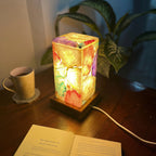 Multi color Agate Table Lamp