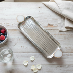 Rectangle Aluminum Tray with Pink Agate