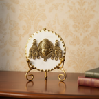 Marble Metal Venketeshwar Showpiece With Metal Stand