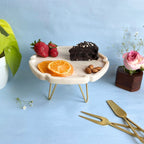 Round sunflower shape Natural Marble Pastry Stand