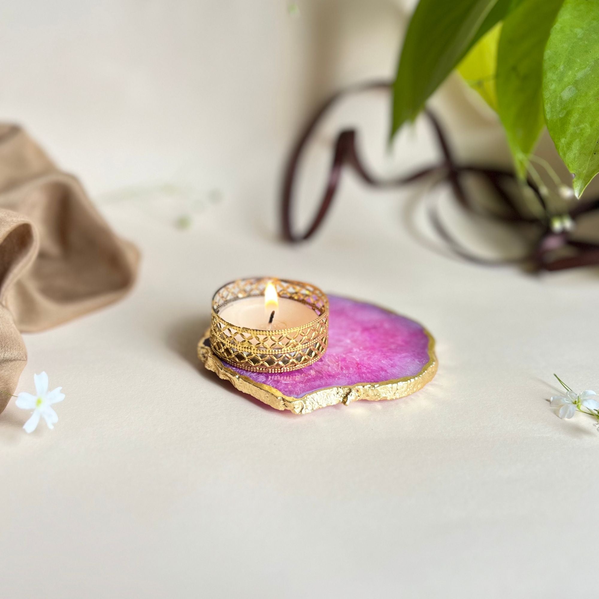 Agate Tealight Holder