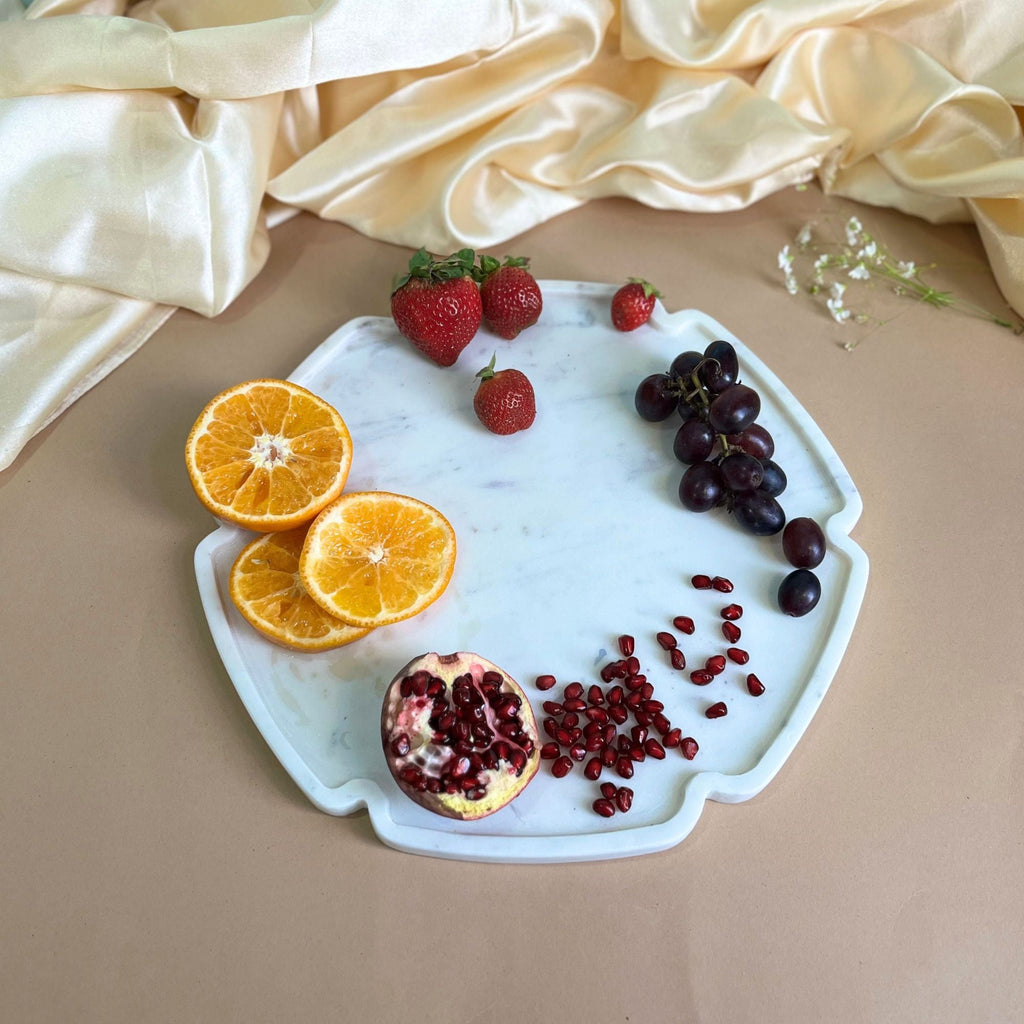 Hexagon  Marble Platter (8 inch)