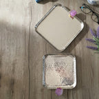 Square Aluminum Tray with blue Agate