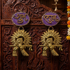 Agate Shubh Labh Metal Krishna Bansi Hangings