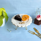 Round sunflower shape Natural Marble Pastry Stand