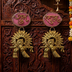 Agate Shubh Labh Metal Krishna Bansi Hangings