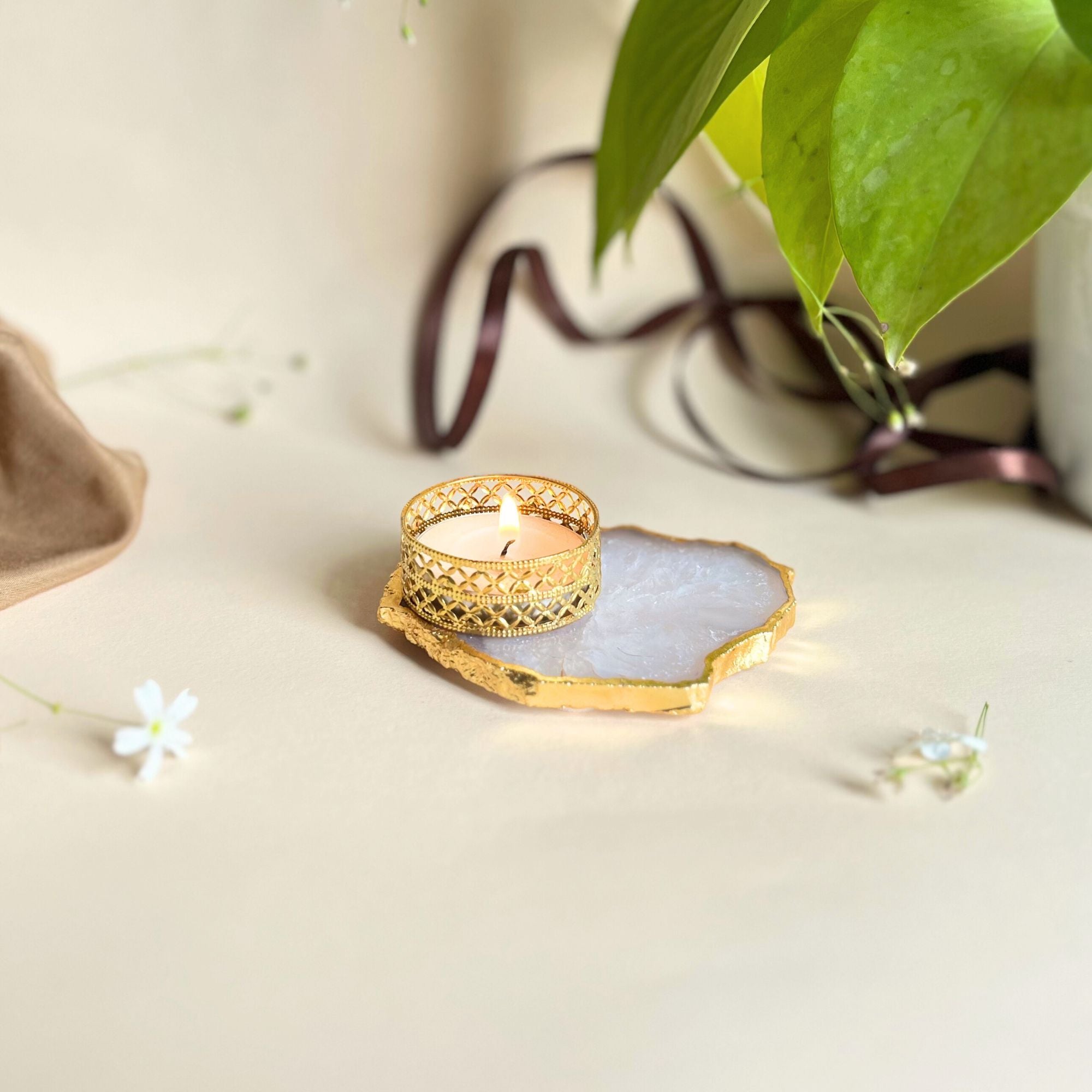 Agate Tealight Holder