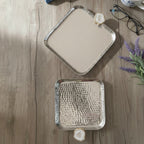 Square Aluminum Tray with blue Agate