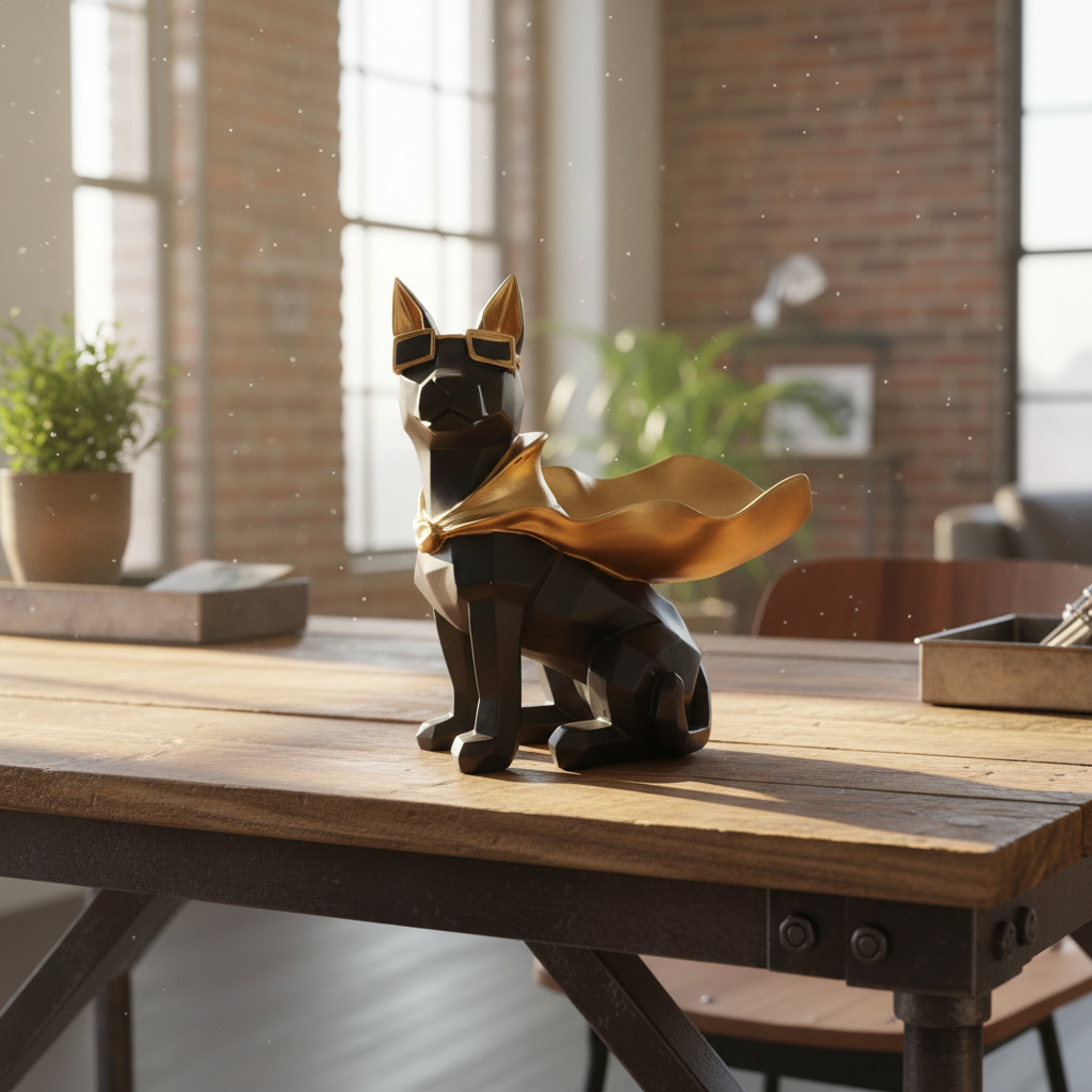 Black Gold Super Dog Showpiece