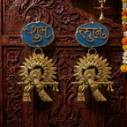 Agate Shubh Labh Metal Krishna Bansi Hangings