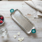 Rectangle Aluminum Tray with Pink Agate