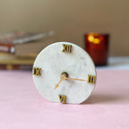 Round Marble Desktop Clock without Stand