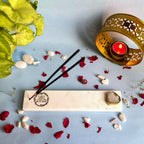 Marble with Agate Gayatri Mantra Agarbatti Stand