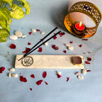 Marble with Rose Quartz Guru Ji Agarbatti Stand