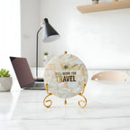 Mother of Pearl Will work for travel Showpiece With Metal Stand