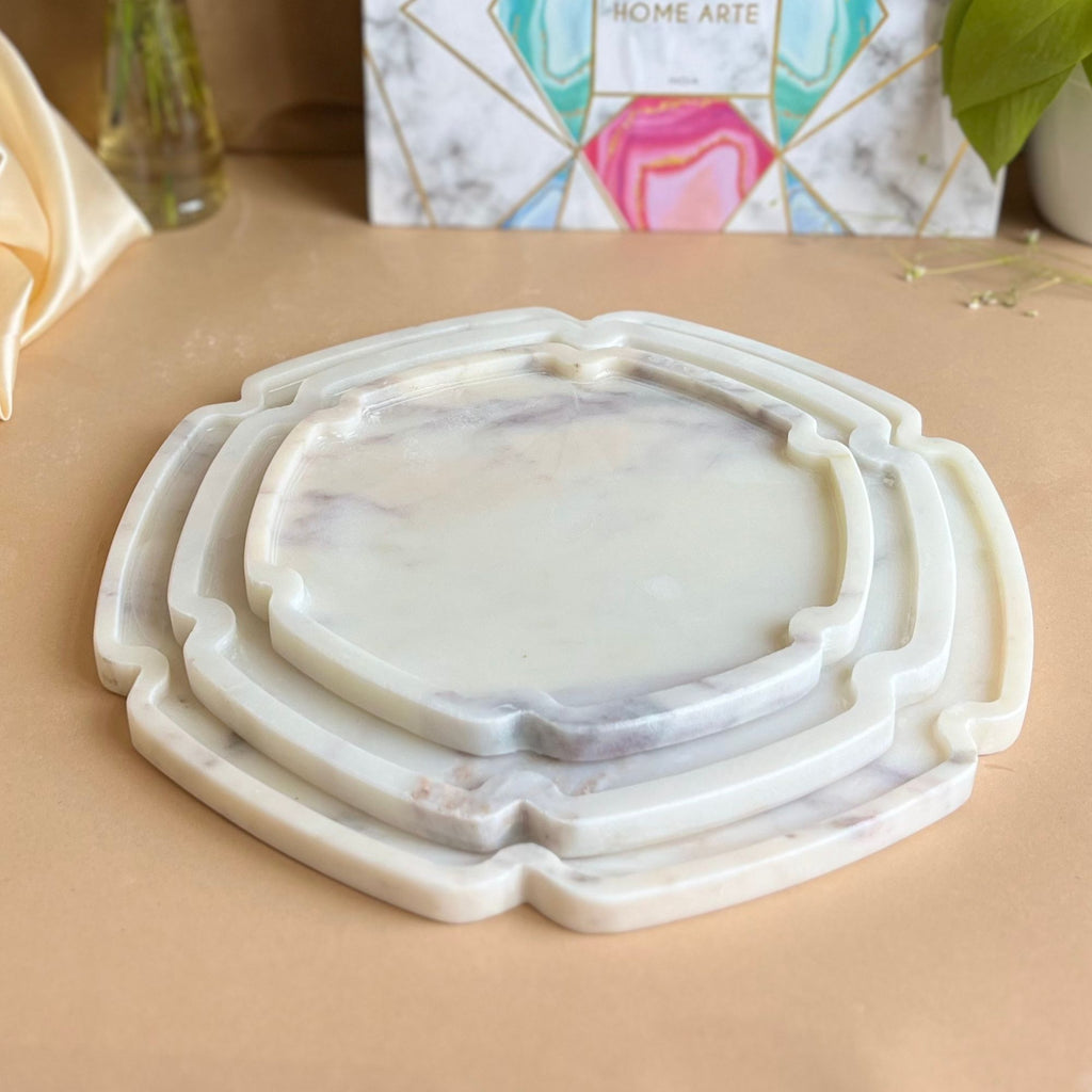Cross  Marble Platter (set of 3)