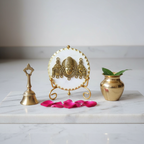 Marble Metal Venketeshwar Showpiece With Metal Stand