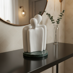 Couple Showpiece With Green Marble Base