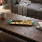 Rectangle Aluminum Tray with Green Agate