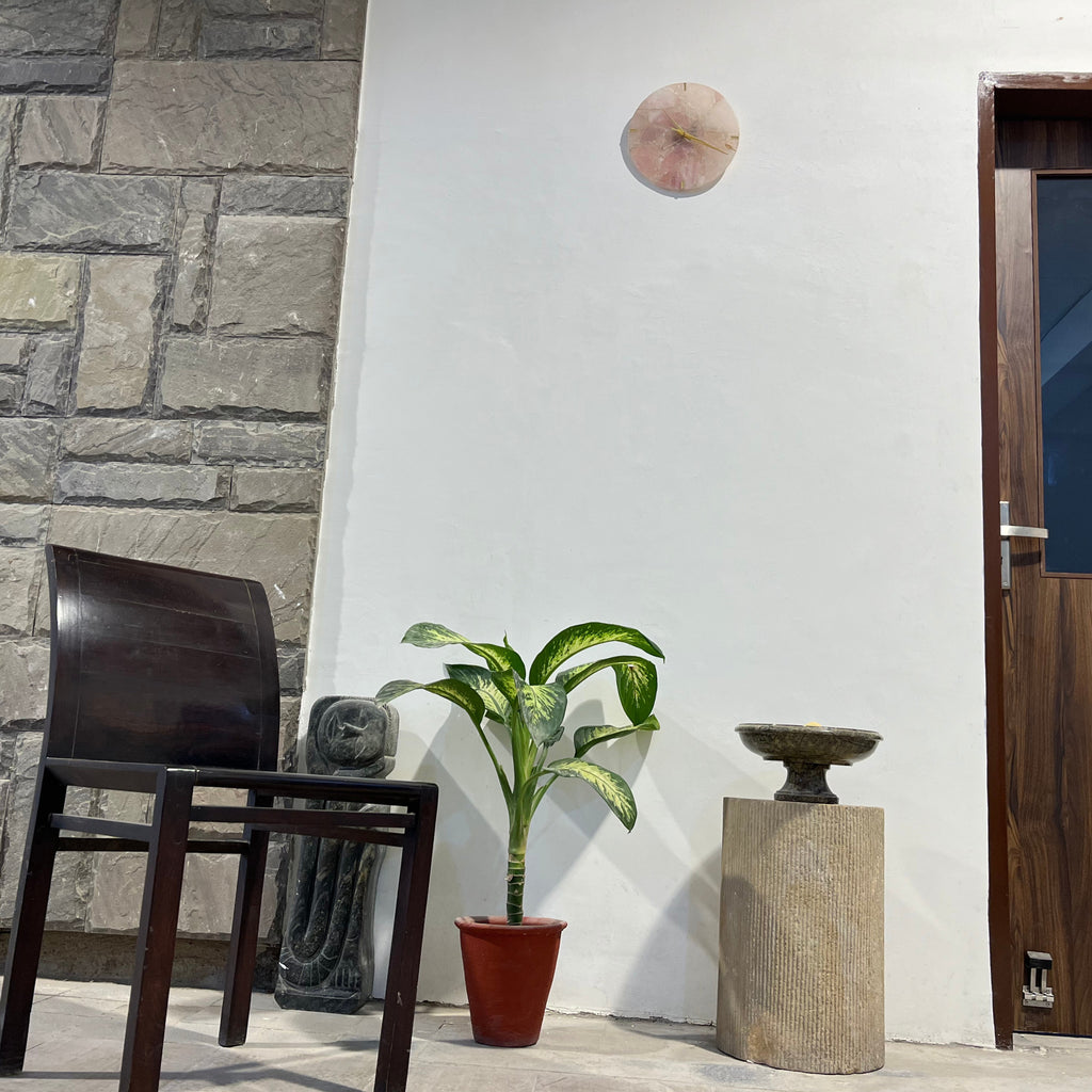 Rose Quartz Round Wall Clock