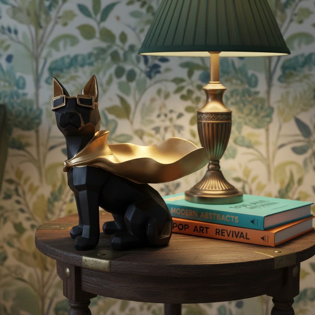Black Gold Super Dog Showpiece