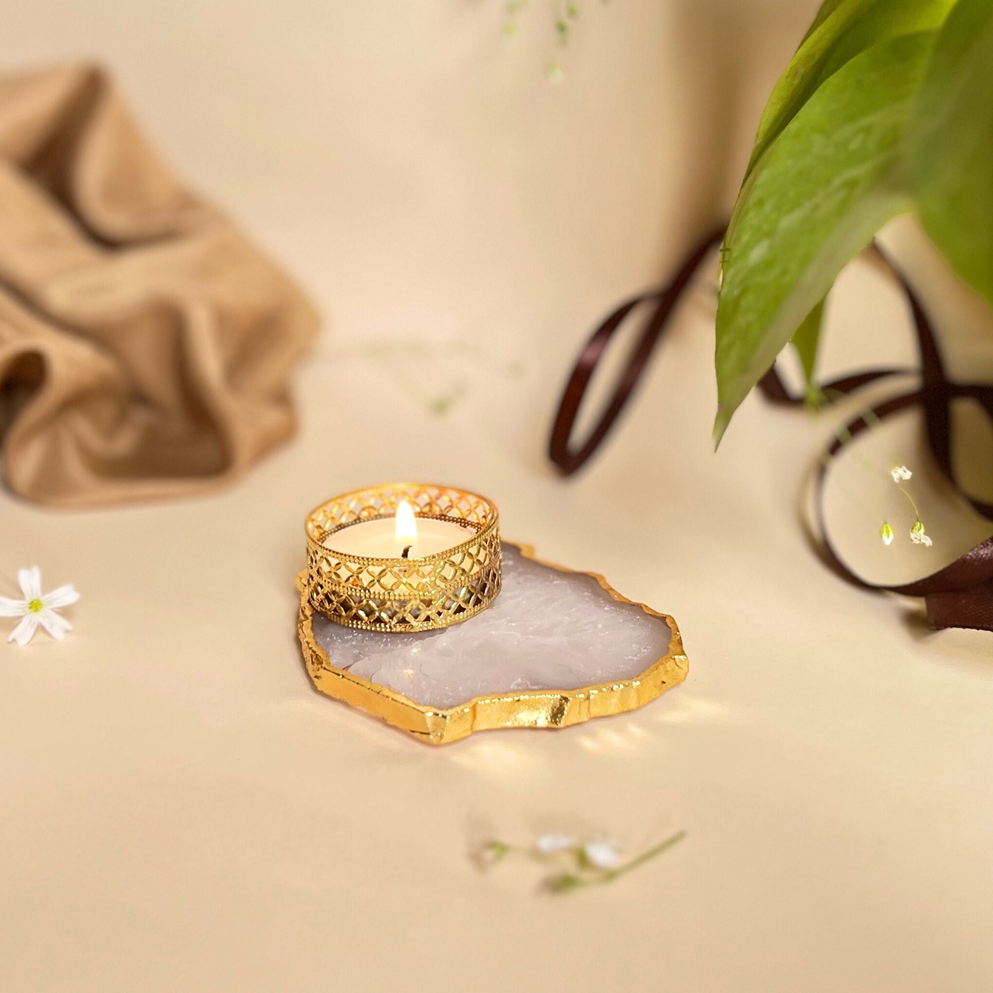 Agate Tealight Holder