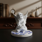 Baby angel with Evil Eye Marble Base